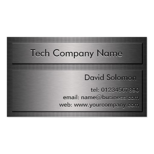 Brushed Steel Metal Business Card