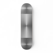 brushed steel skateboard