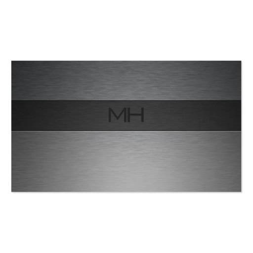 Brushed Steel Two Shades Business Cards (back side)