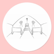Brushstroke Church Aisle stickers by White_Wedding Brushstroke Church Aisle stickers