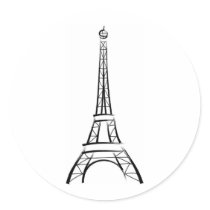 Brushstroke Eiffel Tower stickers by White_Wedding Brushstroke Eiffel Tower stickers