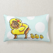 Brussels Griffon Chick Easter Throw Pillows