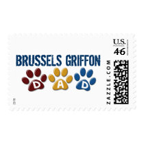 BRUSSELS GRIFFON DAD Paw Print 1 Stamp