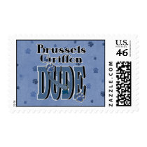 Brussels Griffon DUDE Postage Stamps