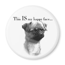 Brussels Griffon Happy Face Refrigerator Magnets