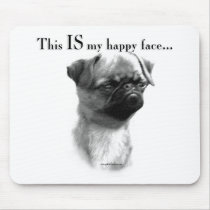 Brussels Griffon Happy Face Mouse Mats