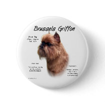 Brussels Griffon (rough) History Design Pinback Buttons