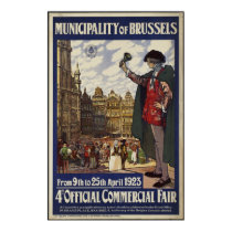 Brussels Vintage Travel Poster Ad Retro Prints