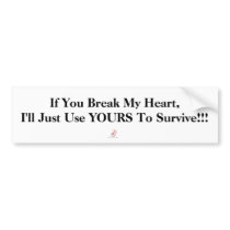 Brutal Muse "Heartbreak" Bumper Sticker bumper stickers by BrutalMuse78 Brutal Muse "Heartbreak" Bumper Sticker bumper stickers