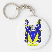 BRYAN Coat of Arms Key Chains