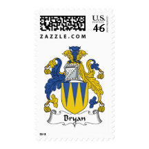 Bryan Family Crest Postage Stamps