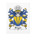 Bryan Family Crest postcards