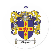 BRYANT FAMILY CREST -  BRYANT COAT OF ARMS stickers