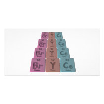 Bryce as Bromine Yttrium Cerium Custom Photo Card