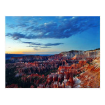 Bryce Canyon Sunrises Clouds Postcard