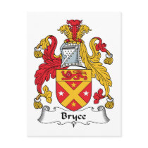 Bryce Family Crest postcards by coatsofarms Bryce Family Crest postcards