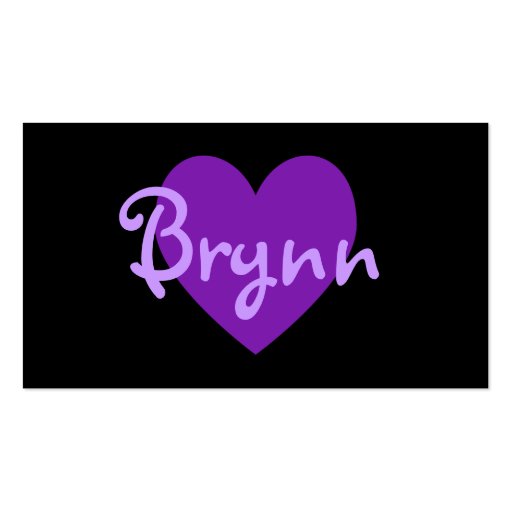 Brynn Purple Heart Design Business Card Templates