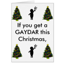 bsg gaydar, christmas tree, christmas tree, chr... cards