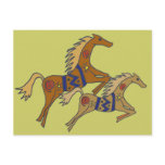 BT- Artistic Galloping Horses Postcard