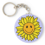 BT- Smiley Face Sunflower Keychain