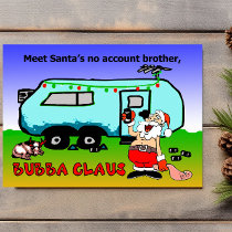 Bubba Claus Christmas Holiday cards