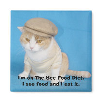 Bubba Kitty Magnet by myrtieshuman Bubba Kitty Magnet