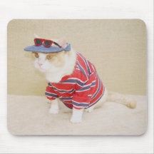 Bubba Kitty w/Shades Mouse Pad