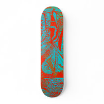 bubble and pop turquoise custom skate board