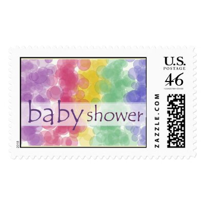 Bubble baby shower postage stamps