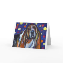Bubble Basset Greeting Cards