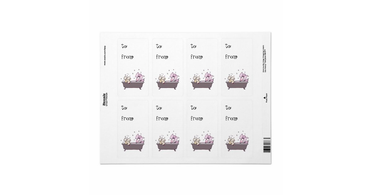 Bubble Bath, At the Spa Gift Labels Zazzle