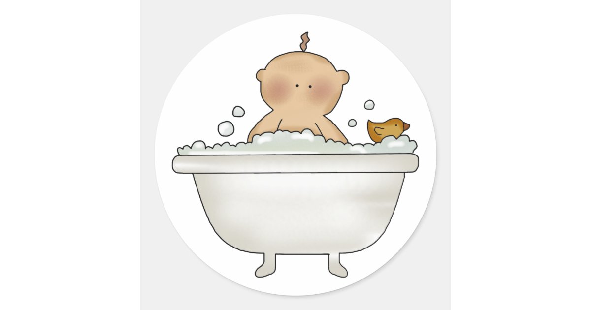 Bubble Bath Baby Stickers Zazzle