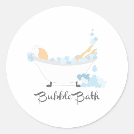 Bubble Bath Classic Round Sticker Zazzle