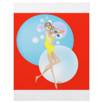 Bubble Bath Red flyers by OLANartist Bubble Bath Red flyers