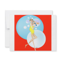 Bubble Bath Red invitations