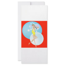 Bubble Bath Red rack cards by OLANartist Bubble Bath Red rack cards