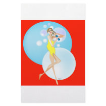 Bubble Bath Red stationery