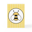 Bubble Bee with Plaid Background cards by doodles_designs Bubble Bee with Plaid Background cards