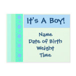 Bubble Birth Announcement Postcard