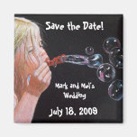 BUBBLE BLOWER SAVE THE DATE REFRIGERATOR MAGNET
