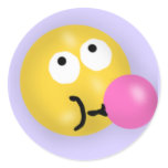 Bubble Blower Smiley Sticker
