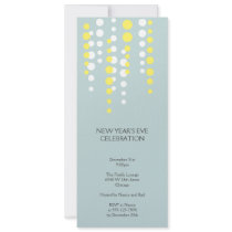 Bubble blue new years eve nye holiday chic party invitations by FidesDesign Bubble blue new years eve nye holiday chic party invitations