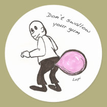 Bubble Butt 3 inch round sticker by volsungaloop Bubble Butt 3 inch round sticker