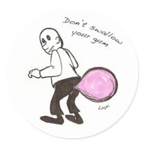 Bubble Butt 3 inch round sticker stickers