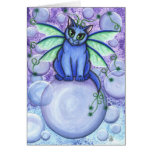 Bubble Fairy Cat Fantasy Art Card cards