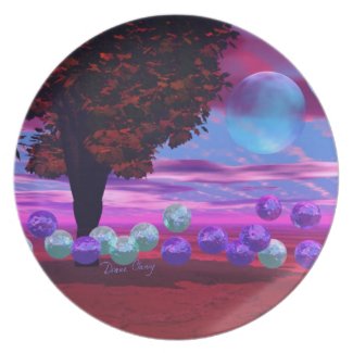 Bubble Garden - Rose and Azure Wisdom Dinner Plates