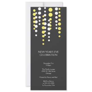 Bubble gray new years eve nye holiday chic party invitation