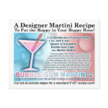 Bubble Gum Candy Martini Opus Two Recipe Card Post Card