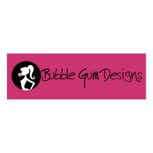 Bubble Gum Designs Business Card (front side)