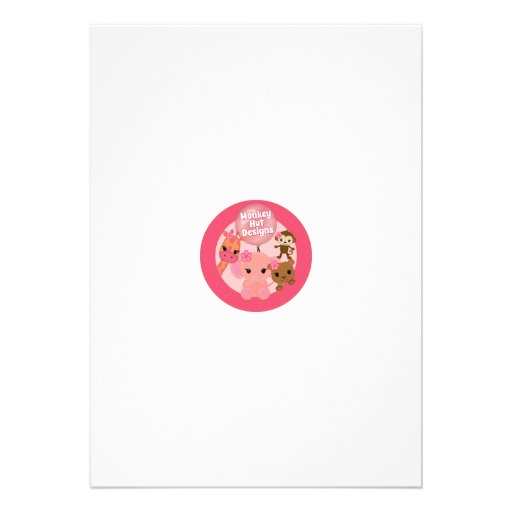 Bubble Gum Jungle Baby Shower Invitations GIRL